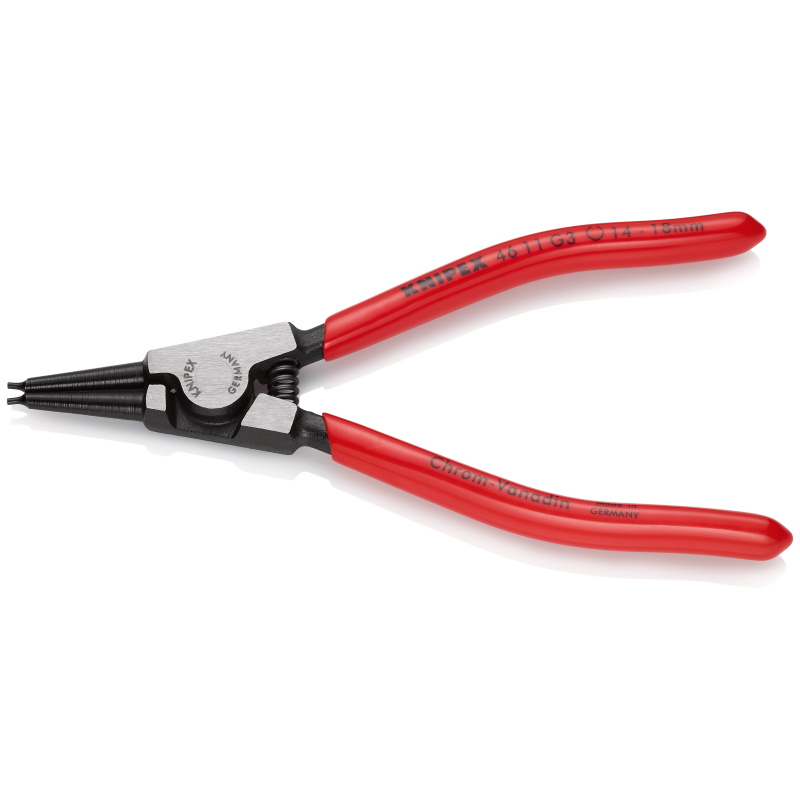 Knipex 46 11 G3 Borgveertang voor borgringen op assen  14,0-18,0 mm