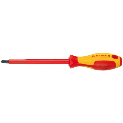 Knipex 98 24 00 Schroevendraaier voor kruiskopschroeven Phillips VDE, PH0