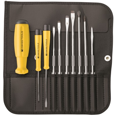 PB Swiss Tools 8215.ESD Schroevendraaier set in rol-etui ESD veilig