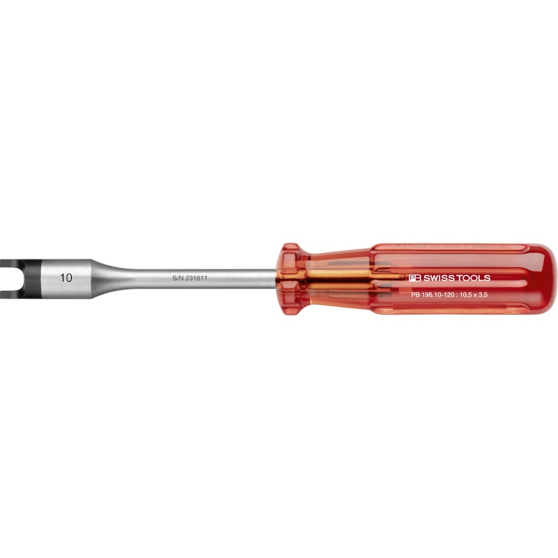 PB Swiss Tools 196.10-120 Schroevendraaier Classic voor ronde moeren maat 10