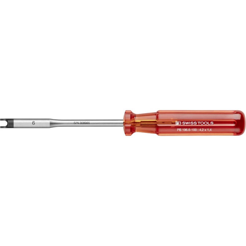 PB Swiss Tools 196.6-100 Schroevendraaier Classic voor ronde moeren maat 6