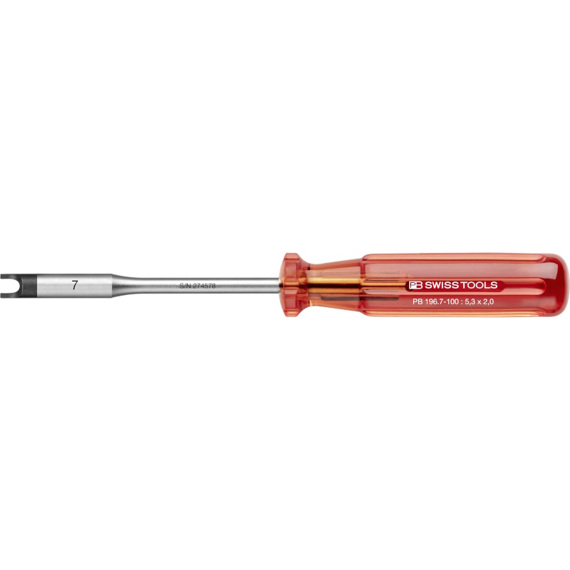 PB Swiss Tools 196.7-100 Schroevendraaier Classic voor ronde moeren maat 7