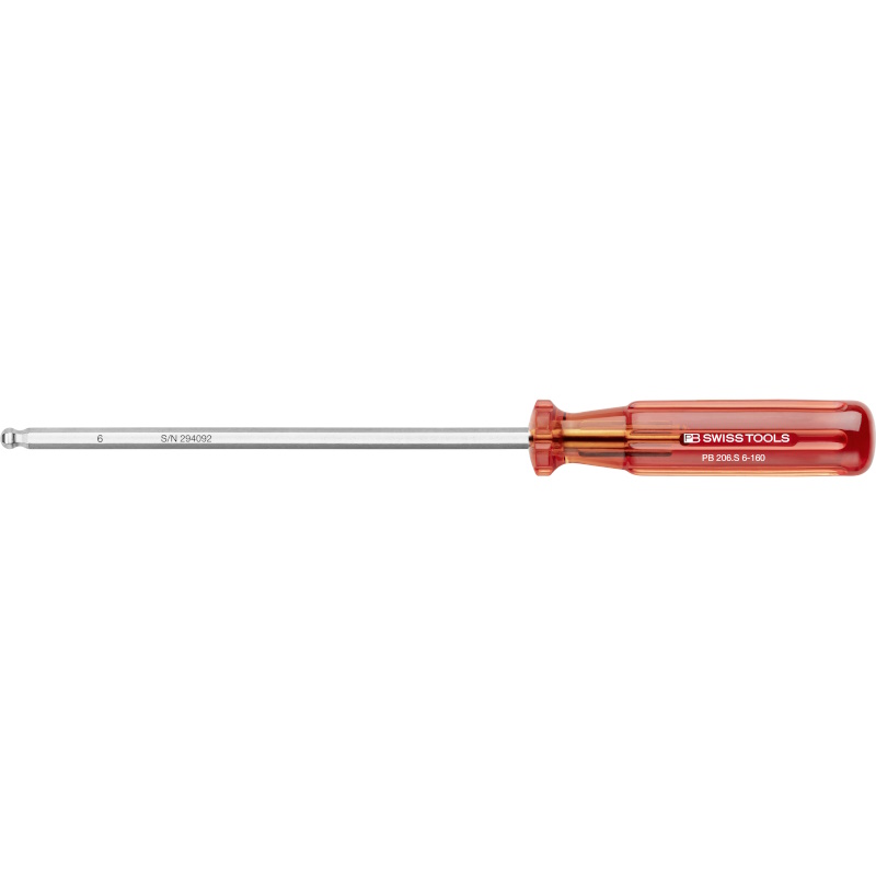 PB Swiss Tools 206.S 6-160 Classic schroevendraaier, Inbus met kogelkop 6 mm