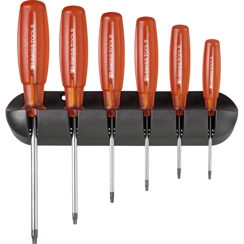 PB Swiss Tools 6440 Multicraft schroevendraaierset, Torx 8, 9, 10, 15, 20 en 25 in wandhouder