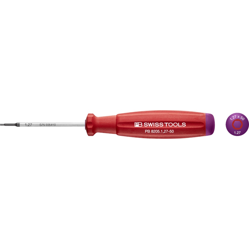 PB Swiss Tools 8205.1,27-50 SwissGrip schroevendraaier Inbus 1,27 mm