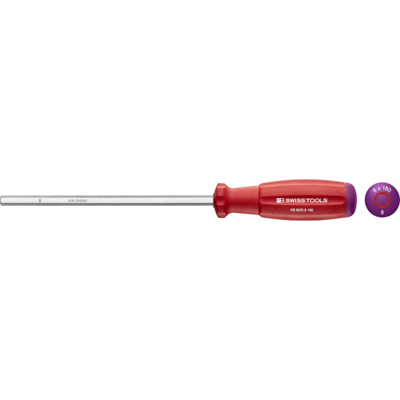 PB Swiss Tools 8205.8-180 SwissGrip Schraubendreher Inbus 8 mm